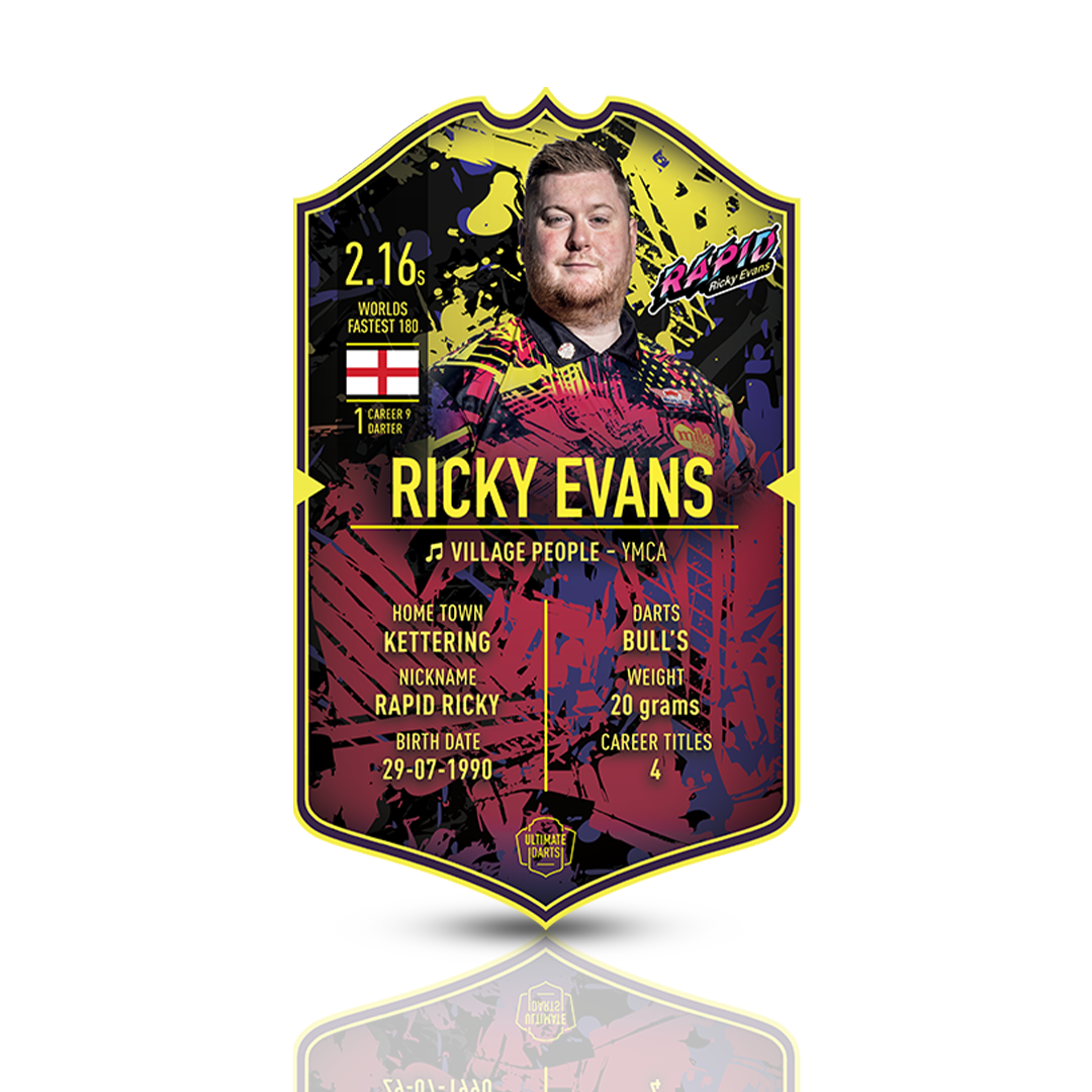 Ricky Evans Signed Ultimate Card – Darts World Store Ricky Evans Signed Ultimate Card – Darts World Store