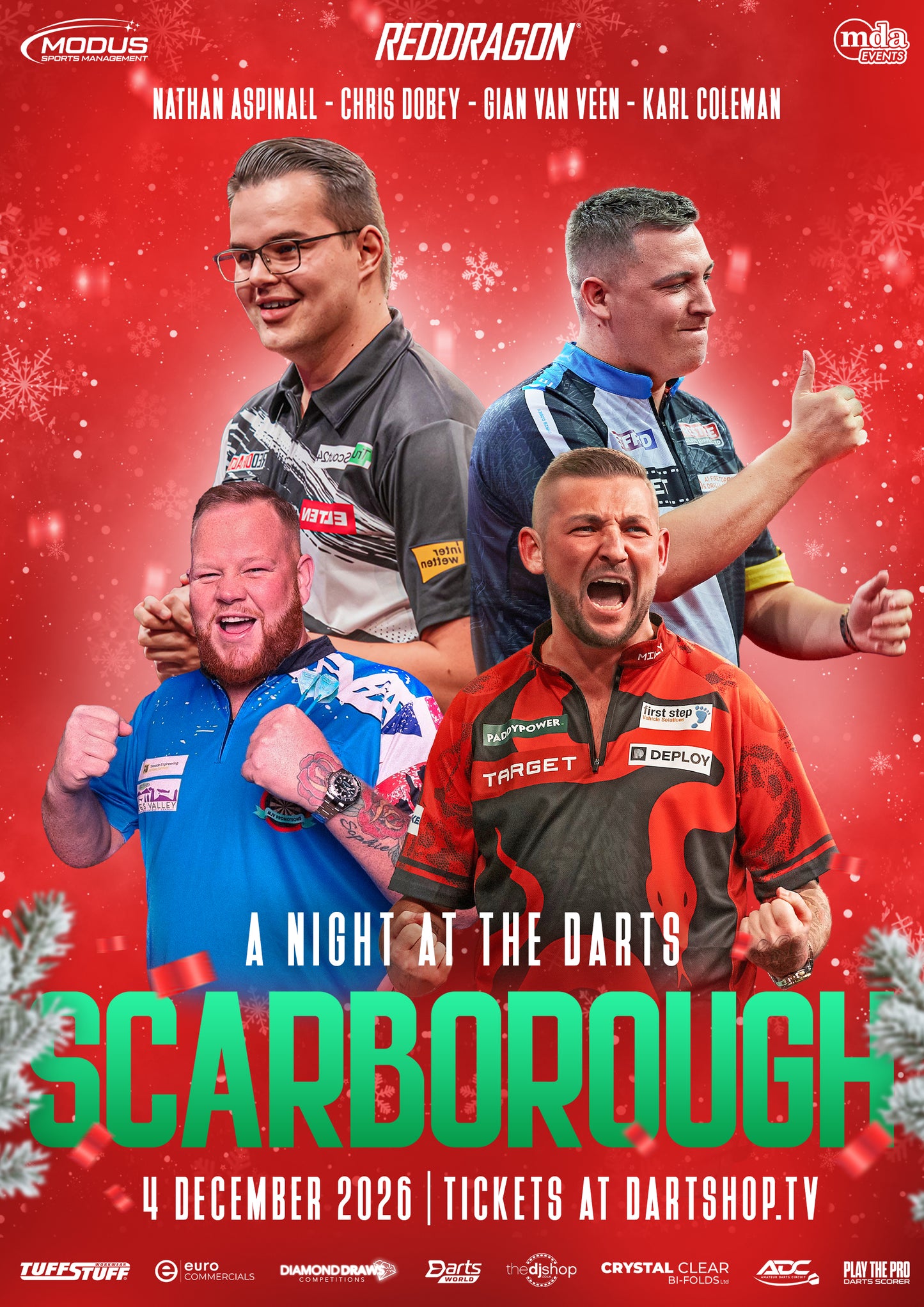 Sun Club A Night at the Darts Scarborough - 4th December 2026
