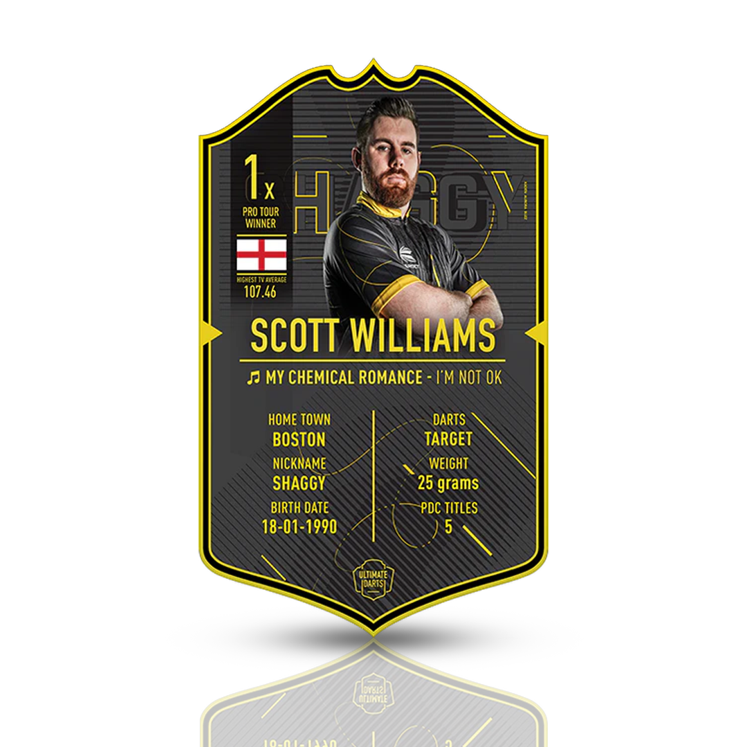Scott Williams Signed Ultimate Darts Card | Exclusive Collectible