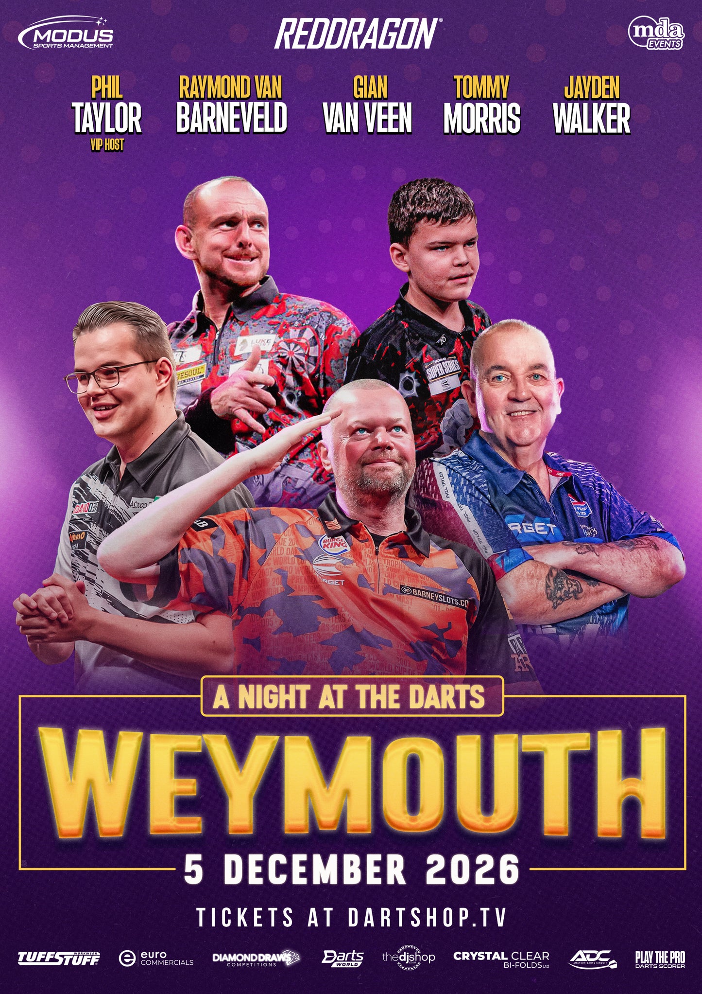 Sun Club A Night at the Darts Weymouth - 5th December 2026