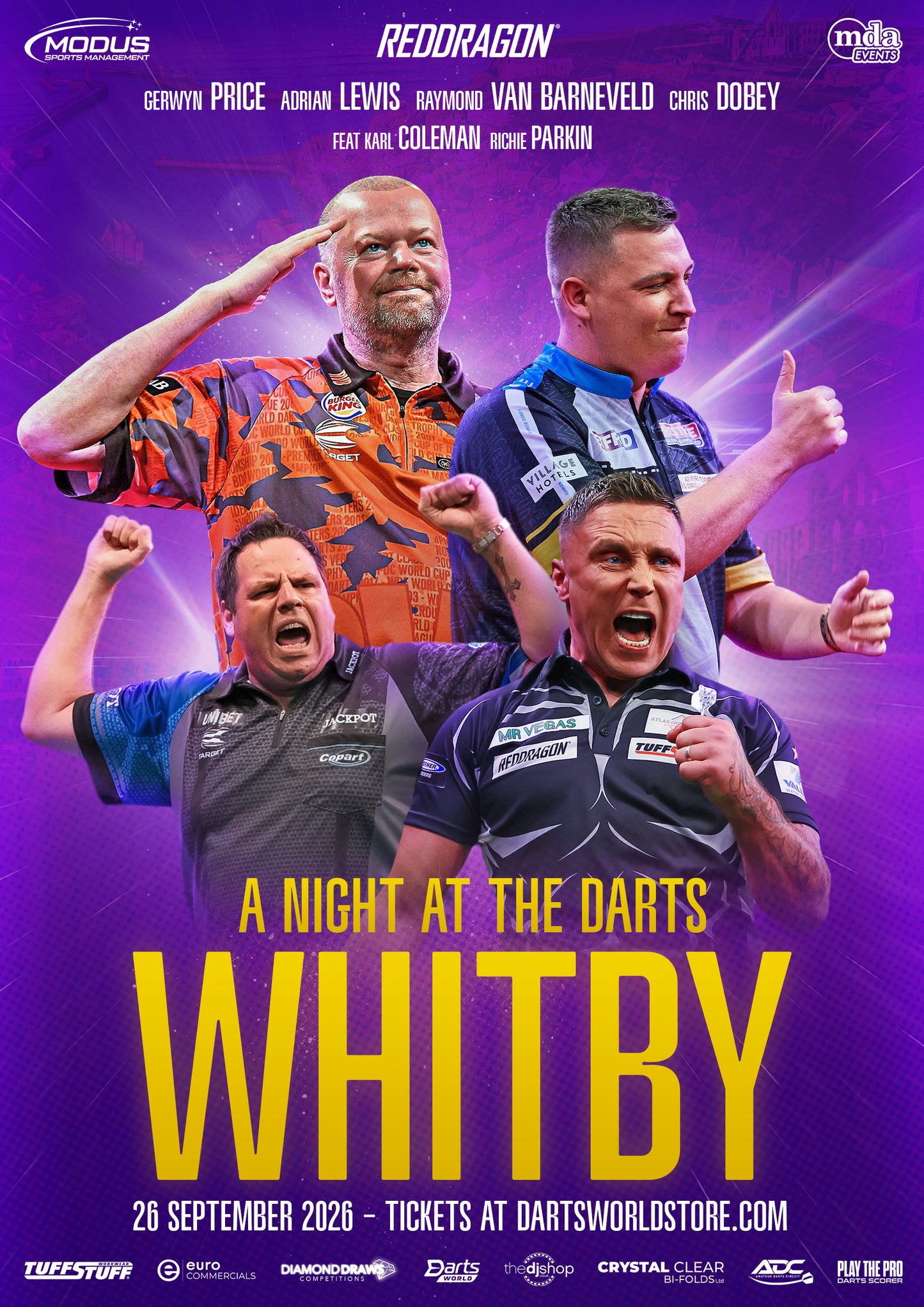 Sun Club A Night at the Darts Whitby - 26th September 2026