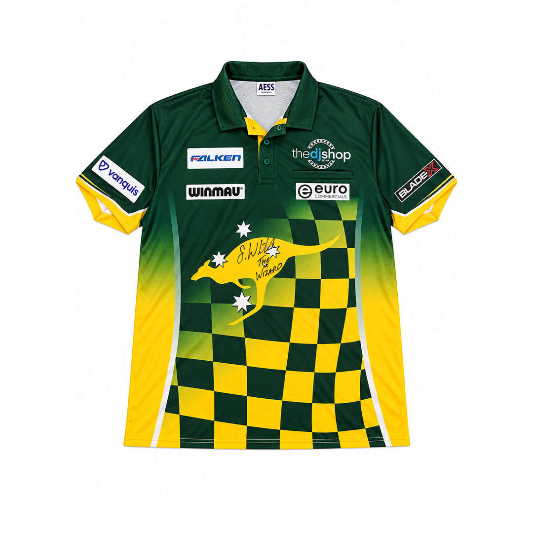 Simon Whitlock – Signed World Series of Darts Finals Match-Worn Shirt vs Wessel Nijman