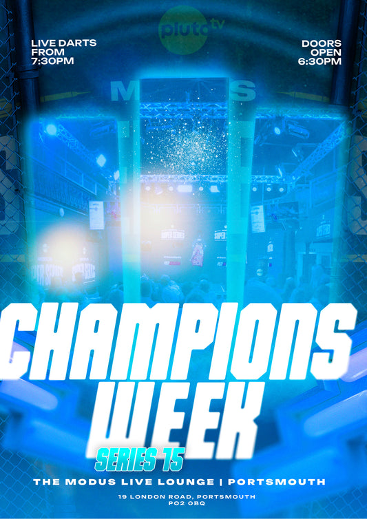 MODUS SUPER SERIES, SERIES 15 Champions Week: 31st October 2026