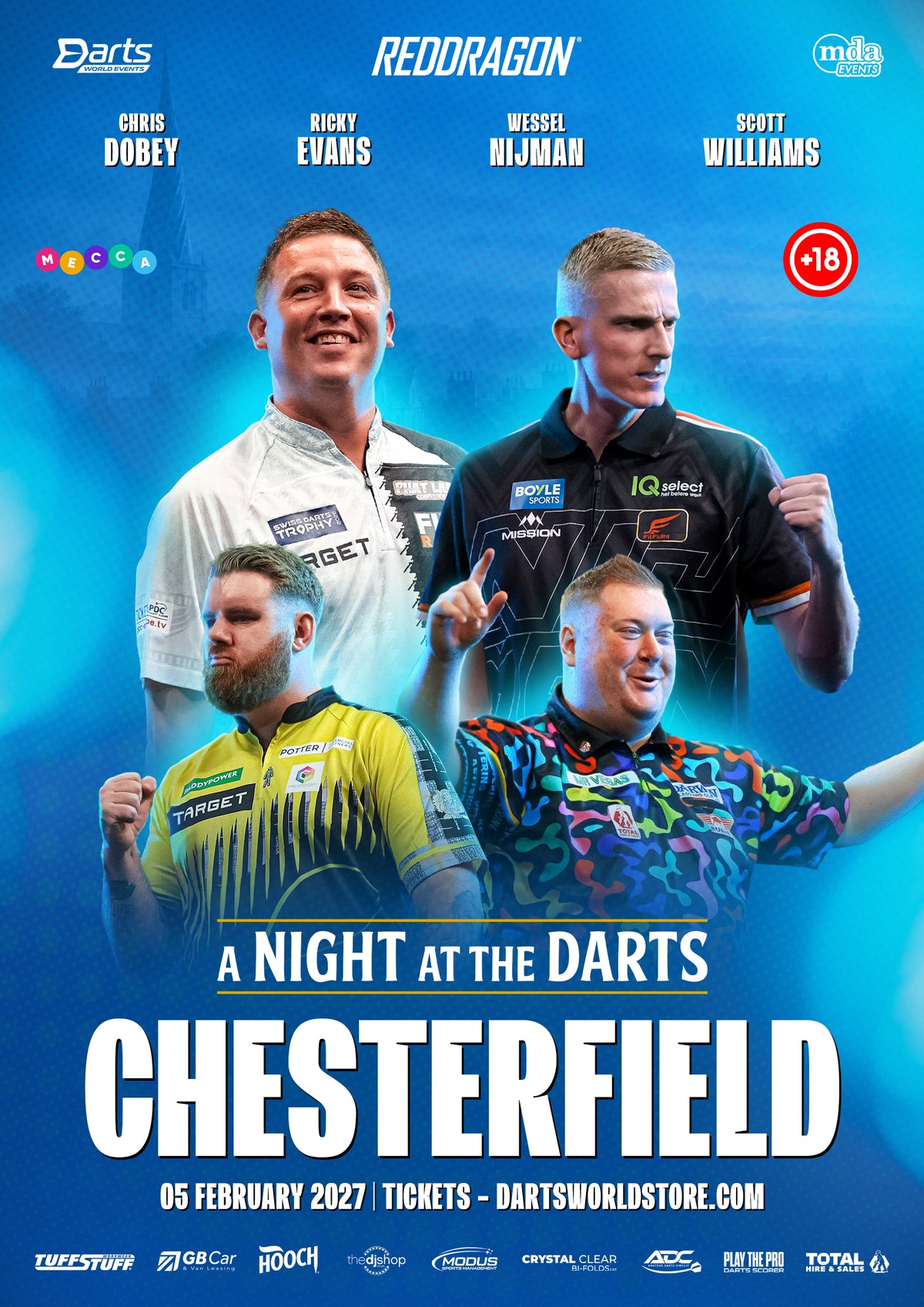 Sun Club A Night at the Darts Chesterfield - 5th February 2027 - Two Tickets