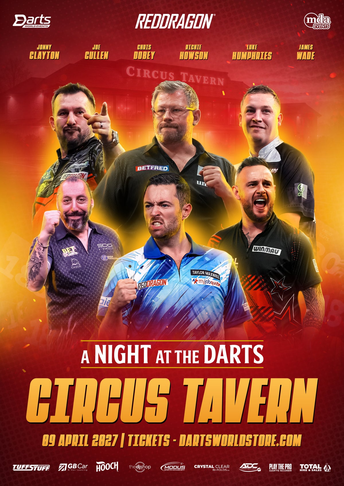 Sun Club A Night at the Darts Circus Tarvern - 9th April 2027 - Two Tickets