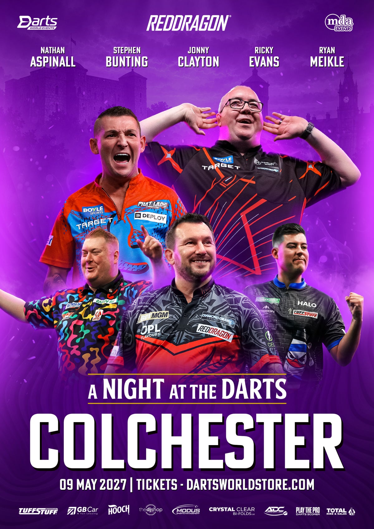 Sun Club A Night at the Darts Colchester - 9th May 2027 - Two Tickets