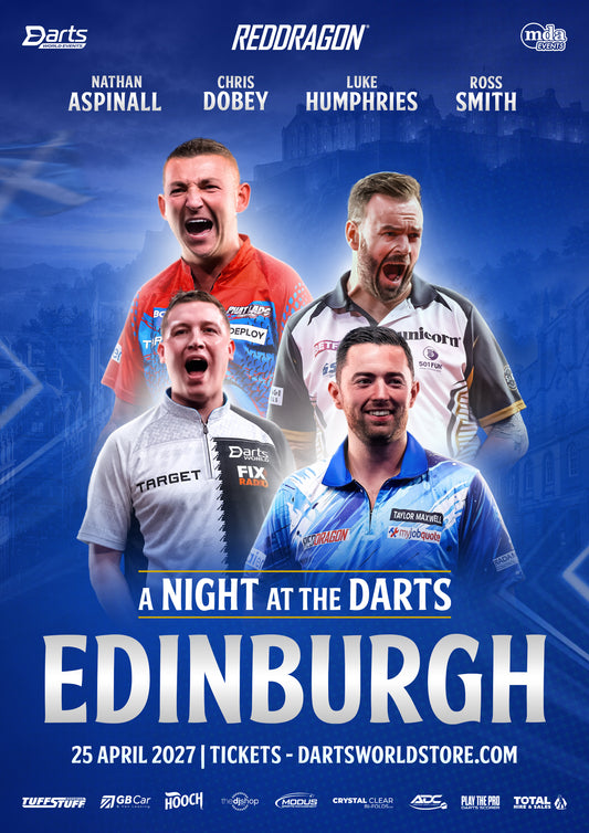 Sun Club A Night at the Darts Edinburgh - 25th April 2027 - Two Tickets