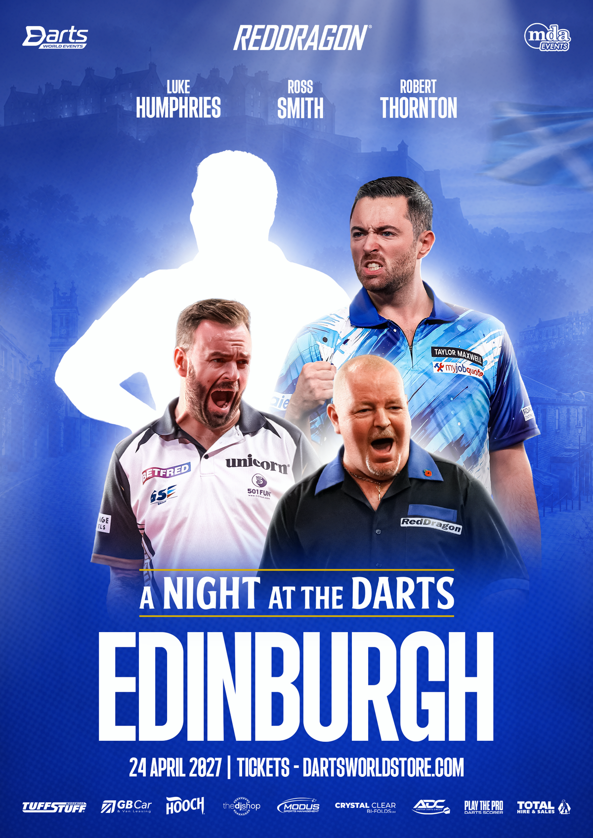 Sun Club A Night at the Darts Edinburgh - 24th April 2027 - Two Tickets