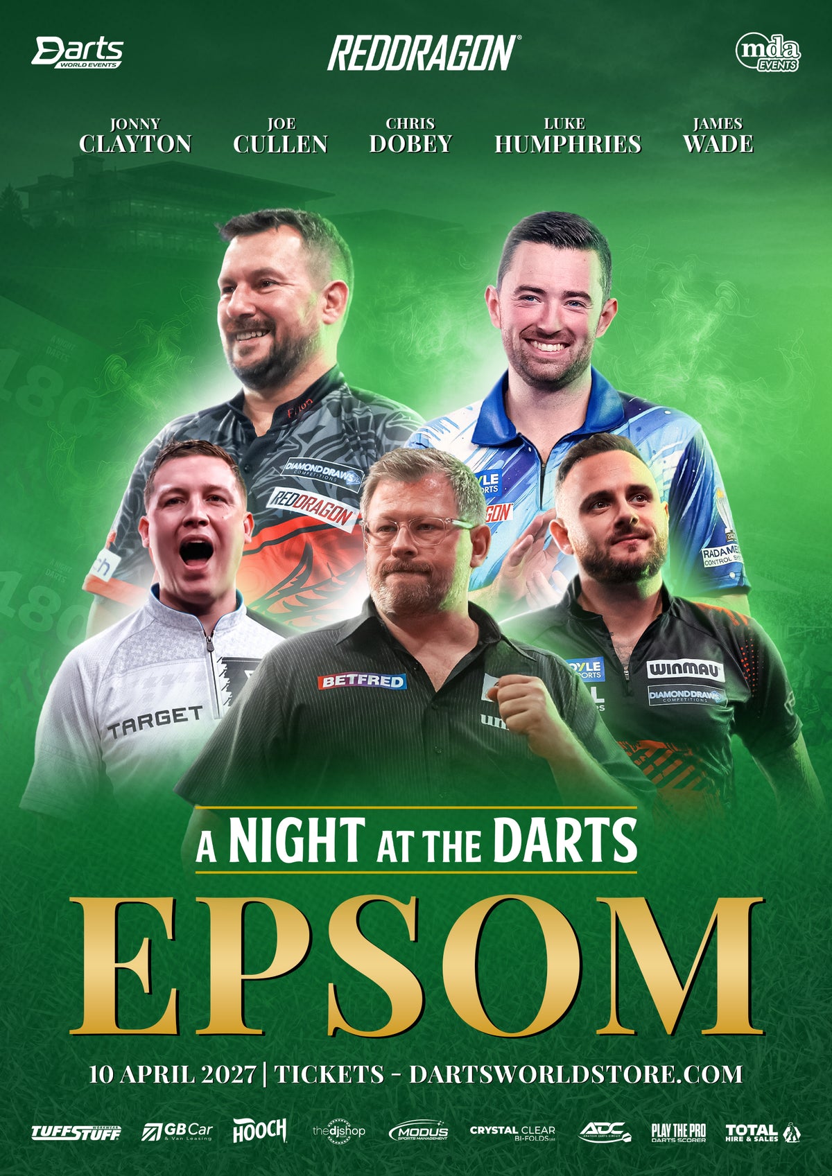 Sun Club A Night at the Darts Epsom - 10th April 2027 - Two Tickets