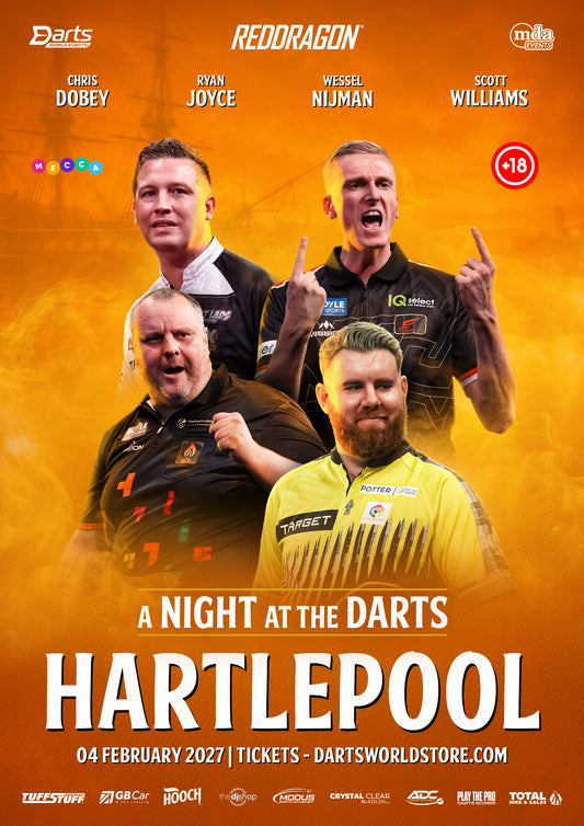 Sun Club A Night at the Darts Hartlepool - 4th February 2027 - Two Tickets