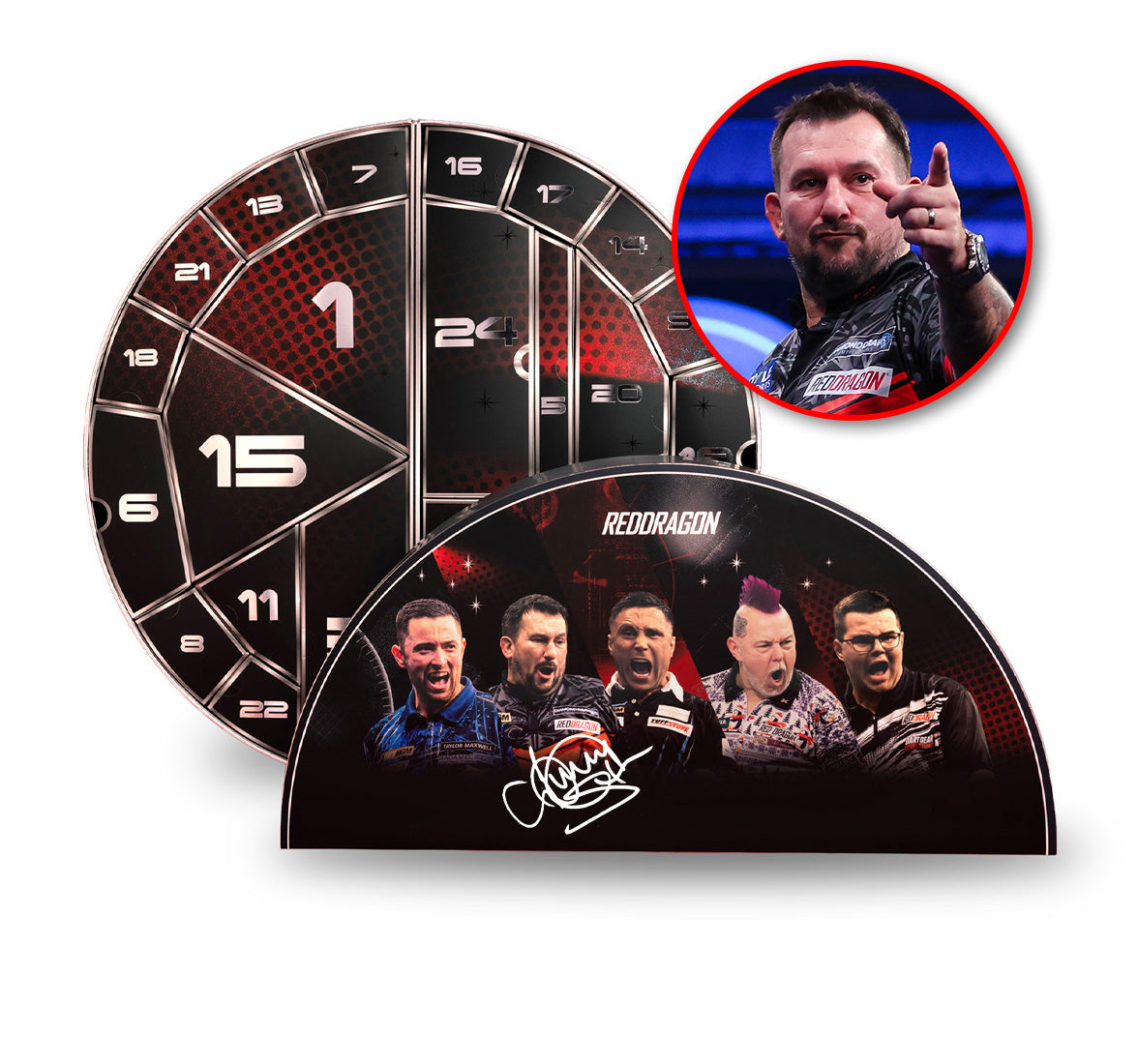 Red Dragon Darts Advent Calendar Signed By Jonny Clayton