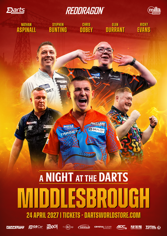 Sun Club A Night at the Darts Middlesbrough - 24th April 2027 - Two Tickets