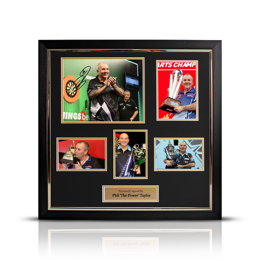Phil Taylor Signed Framed Montage