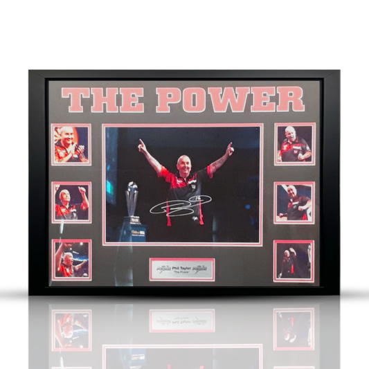 Phil Taylor Signed Framed Montage