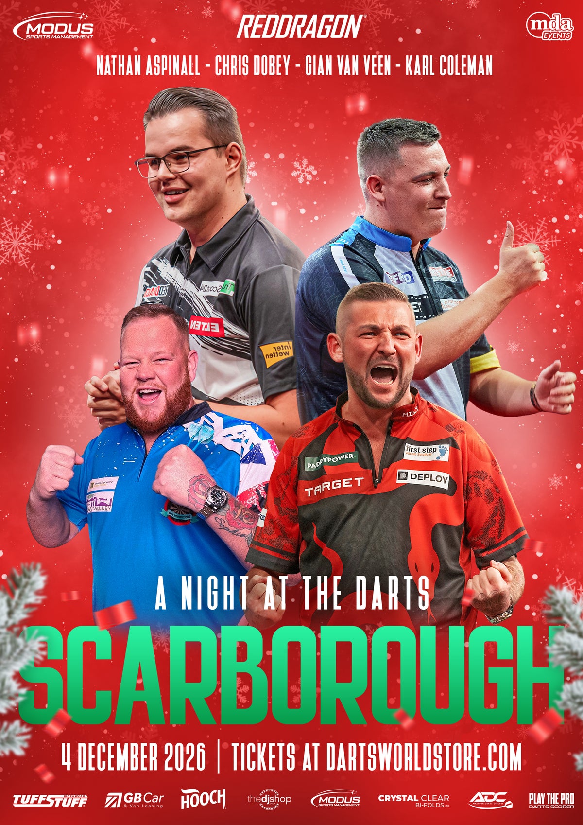 A Night at the Darts Scarborough - 4th December 2026