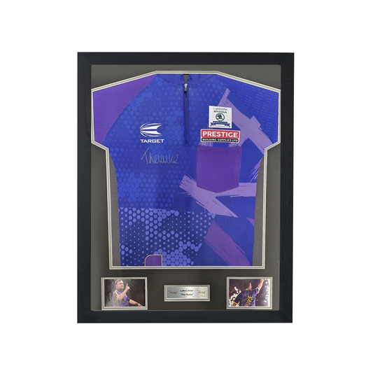 Luke Littler Signed Framed Shirt