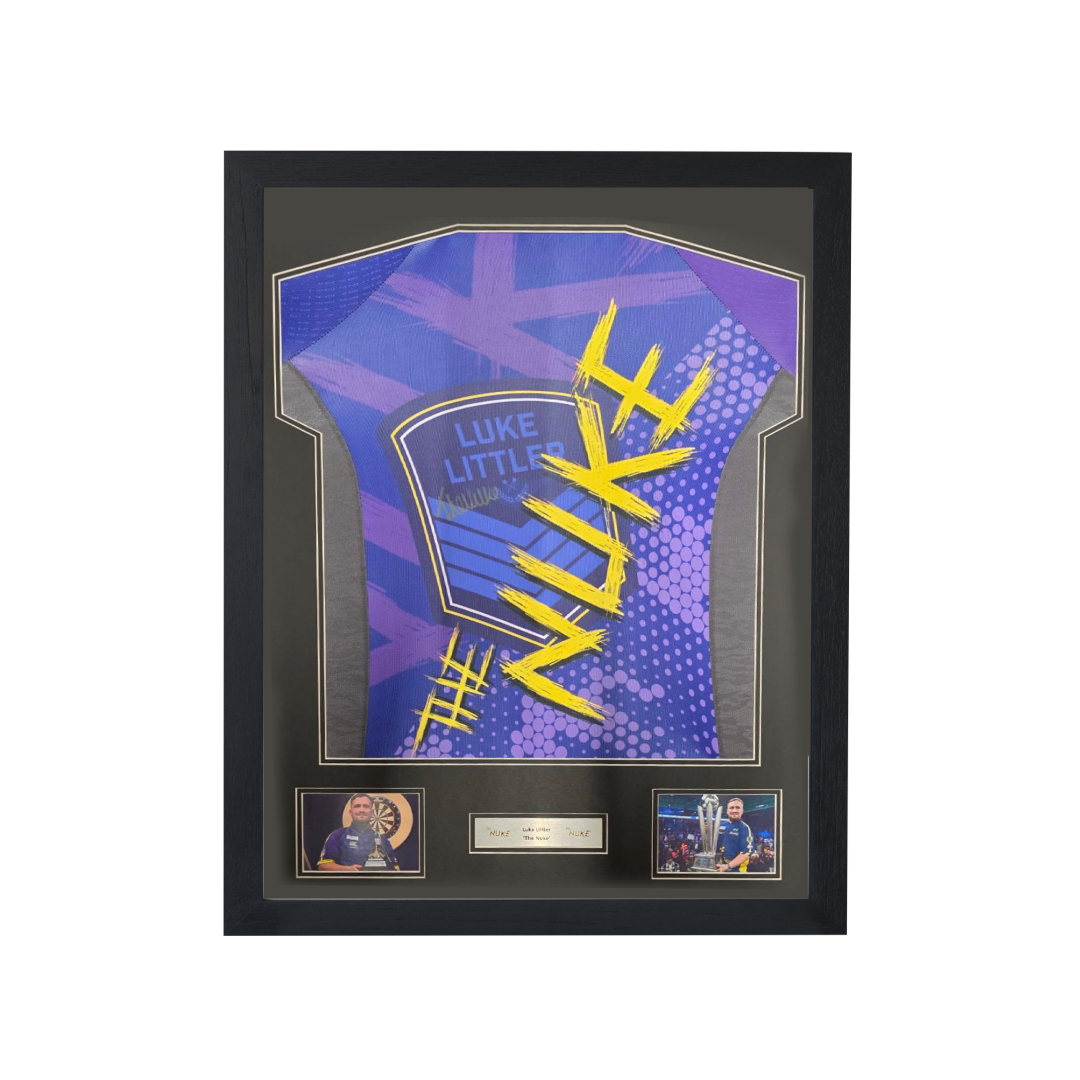 Luke Littler Signed Framed Shirt