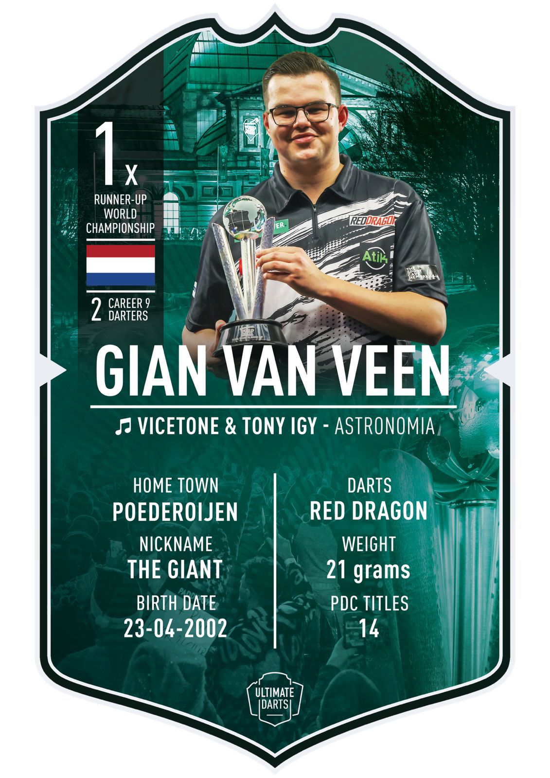 Gian Van Veen Signed Ultimate Card
