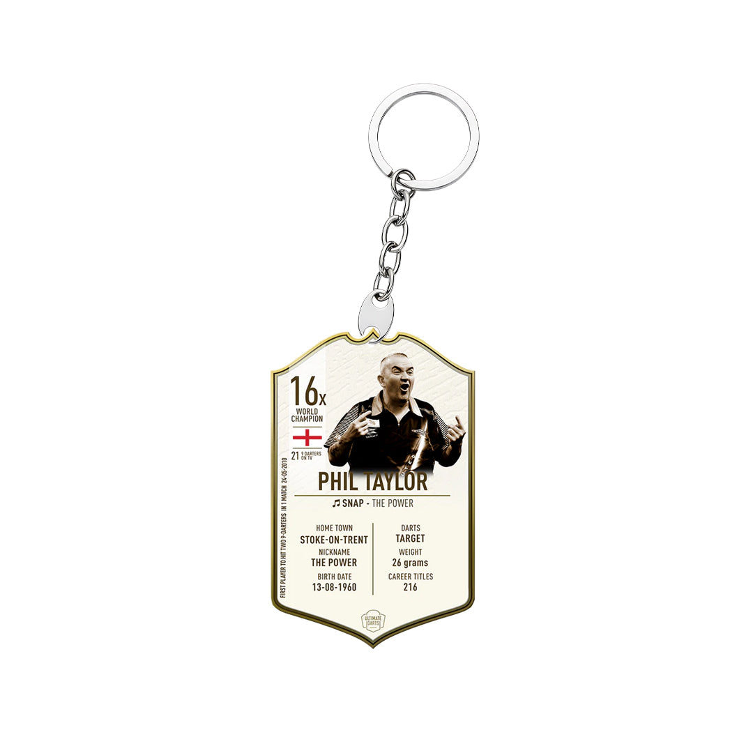 Phil Taylor Immortal Ultimate Darts Keychain